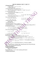 KỸ NĂNG GIẢI PHƯƠNG TRÌNH ĐẠI SỐ - PHẦN I