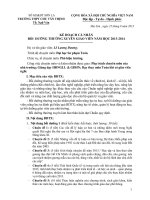 Kế hoạch bồi thường xuyên năm học 2013-2014