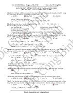 GIẢI CHI TIẾT ĐỀ THI MÔN HÓA CAO ĐẲNG 2013