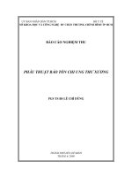 phẫu thuật bảo tồn chi ung thư xương- bệnh viện chấn thương chỉnh hình thành phố hồ chí minh