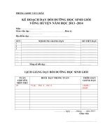 KẾ HOACH BDHSG VÒNG HUYỆN