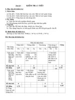 ĐỀ KIỂM TRA HOÁ TIẾT 10 CÓ MA TRẬN ĐÁP ÁN