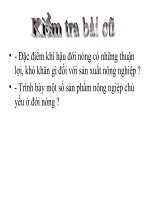 DÂN SỐ VÀ SỨC ÉP DÂN SỐ TỚI TÀI NGUYÊN , MÔI TRƯỞNG Ở ĐỚI NÓNG