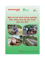 Một số mô hình nông nghiệp bền vững cho hộ sản xuất quy mô nhỏ