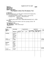 English Test No 1 Anh 9