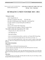 KE HOACH CA NHAN - HOAN CHINH, DAY DU