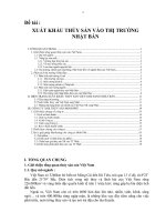 xuất khẩu thủy sản vào thị trường nhật bản