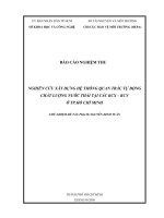 Nghiên cứu xây dựng hệ thống quan trắc tự động chất lượng nước thải tại các khu chế xuất khu công nghiệp TP.HCM