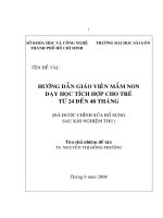 hướng dẫn giáo viên mầm non dạy học tích hợp cho trẻ từ 24 tháng đến 48 tháng