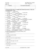 kiem tra 15 phut ki 1 lop 9