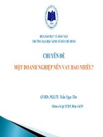 báo cáo tiểu luận môn tài chính doanh nghiệp một doanh nghiệp nên vay bao nhiêu