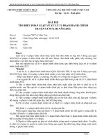 Bài dự thi tìm hiểu pháp luật về xử lý vi phạm hành chính huyện CưM’gar năm 2013