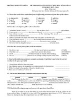 de thi khao sat chat luong dau nam tieng anh 11