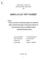 nâng cao chất lượng hoạt động của phương thức thanh toán quốc tế tín dụng chứng từ tại ngân hàng việt nam thịnh vượng chi nhánh thăng long