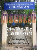 tiết 47 quần thể sinh vật - giáo án sinh học 9 bồi dưỡng thao giảng, thi giáo viên giỏi tham khảo (8)