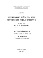 huy động vốn thông qua hình thức công ty cổ phần đại chúng