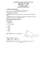 Đề thi KSCL Toán 9