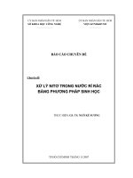 xử lý nitơ trong nước rỉ rác bằng phương pháp sinh học