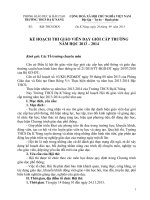 Kế hoạch thi giáo viên dạy giỏi cấp trường năm học 2013-2014