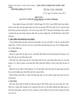 Báo cáo của giáo viên chủ nhiệm vầ kết quả kế hoạch an toàn trường học