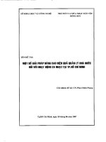 một số giải pháp nâng cao hiệu quả quản lý nhà nước đối với hoạt động ca nhạc tại tphcm