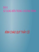 Bài 6.Sử dụng biến trong chương trình