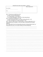 ĐỀ KIỂM TRA MÔN TÓAN HÌNH 6