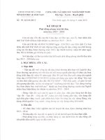 Kế hoạch phát động thi đua 2013-2014