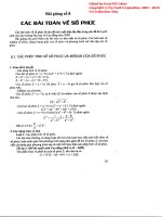 số phức_tài liệu luyện thi đại học môn toán