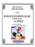 Kế hoach dử dụng đồ dùng dạy học 2013-2014