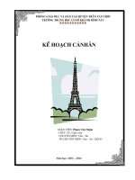 kế hoạch cá nhân ngữ văn 9, lịch sử 8 của nhậm