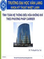 Thiết kế hệ thống ĐHKK theo phương pháp Carrier