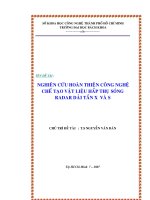 nghiên cứu hoàn thiện công nghệ chế tạo vật liệu hấp thụ sóng radar dải tần x và s