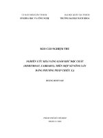 nghiên cứu khả năng giảm khử độc chất (dimenthoat carbaryl) trên một số nông sản bằng phương pháp chiếu xạ