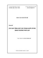 các quá trình khử cod trong nước rỉ rác bằng phương pháp aop báo cáo chuyên đề