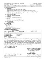 Tiết 1, 2 Bài 1: Thông Tin Và Tin Học