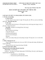 Báo cáo kết quả tổ chức trung thu 2013