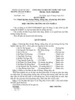 kế hoạch Phòng chống, cháy, nổ năm học 2013 - 2014