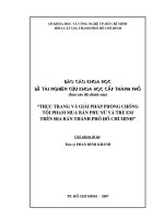 thực trạng và giải pháp đấu tranh phòng chống tội phạm buôn bán phụ nữ, trẻ em trên địa bàn tp.hcm