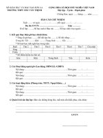 Mẫu báo cáo hàng tuần của GVCN