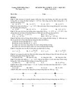 Đề kiểm tra 15 phút - Vật lí 11 (Trắc nghiệm)