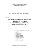 chính sách huy động đóng góp của nhân dân để chỉnh trang, nâng cấp hạ tầng kỹ thuật khu dân cư tại thành phố hồ chí minh