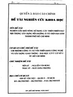 Nghiên cứu khả năng sử dụng cát thiên nhiên hạt mịn trong xây dựng nền đường ô tô trên địa bàn TP.HCM