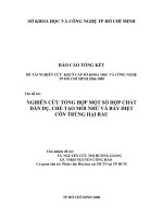 nghiên cứu tổng hợp một số hợp chất dẫn dụ chế tạo mồi nhử và bẫy diệt côn trùng hại rau báo cáo tổng kết