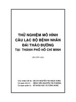 thử nghiệm mô hình câu lạc bộ bệnh đái tháo đường tại tp.hcm