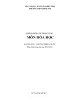Kế hoạch giảng dạy môn Hóa 10 theo giảm tải