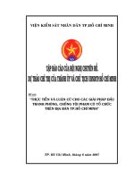 thực tiễn và luận chứng khoa học cho các giải pháp đấu tranh phòng chống tội phạm có tổ chức trên địa bàn tphcm