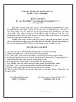 CAM KẾT AN TOÀN GIAO THÔNG CỦA HS