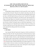 VIỆC TĂNG GIÁ ĐỒNG NHÂN DÂN TỆ  SẼ ẢNH HƯỞNG NHƯ THẾ NÀO ĐẾN THẶNG DƯ TRONG MẬU DỊCH GIA CÔNG CỦA TRUNG QUỐC