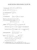 260 bài toán phương trình và hệ phương trình trong ôn thi đại học môn toán có lời giải (hay)